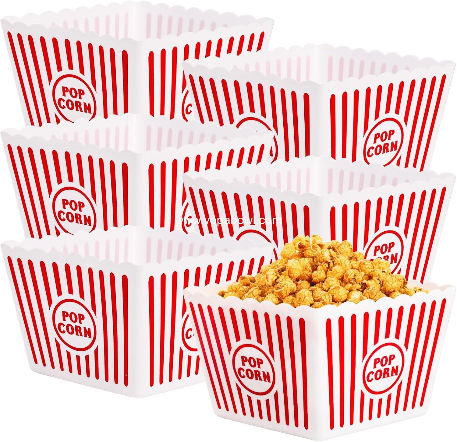 Wholesale Reusable 6 Pack Plastic Popcorn Buckets, Large 9