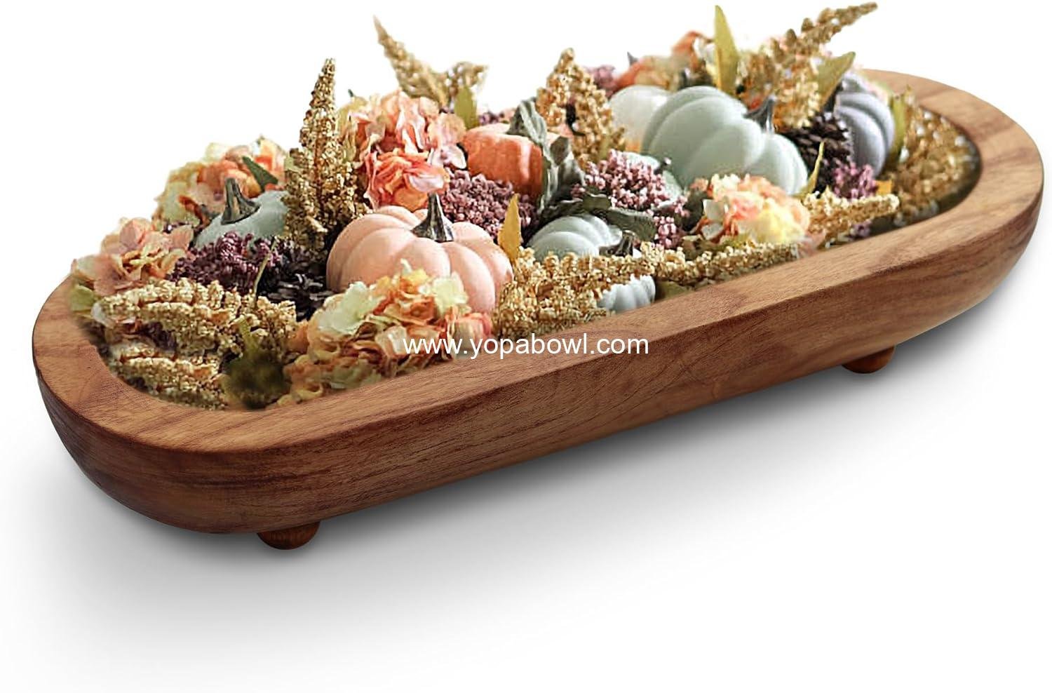 Wholesale Rustic Handcrafted Wooden Dough Bowl - Decorative Centerpiece with Four-Legged Base, Organic Modern Style for Home Kitchen Decor Factory Wholesale Rustic Handcrafted Wooden Dough Bowl - Decorative Centerpiece with Four-Legged Base, Organic Modern Style for Home Kitchen Decor Factory