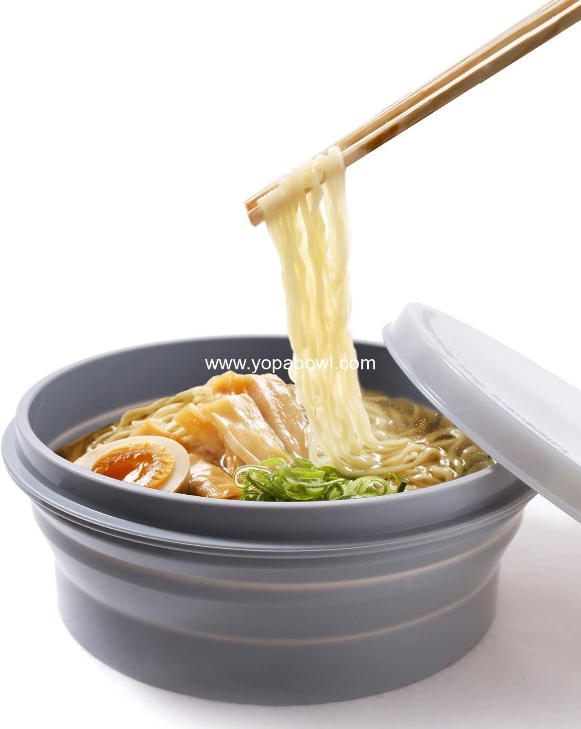 Wholesale Silicone Collapsible Bowl with Lid - 800ML Folding Travel Bowl for Camping and Hiking - Heat Resistant Factory