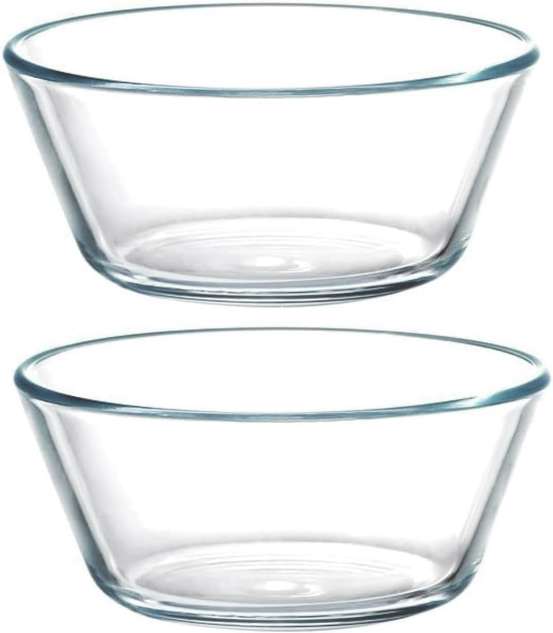 Wholesale Tempered Glass 13oz Dessert Bowls Set of 2, Ramekins, Oven and Microwave Safe, Ideal for Ice Cream, Bouillon, and Sauces, Small Serving Bowls for Side Dishes, Factory