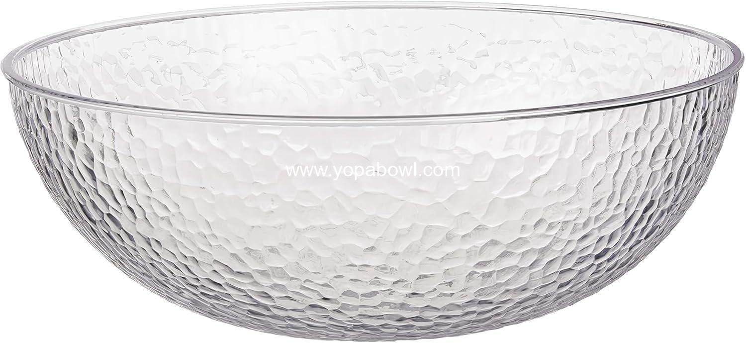 Wholesale Unique Clear Plastic Round Hammered Bowl - 12