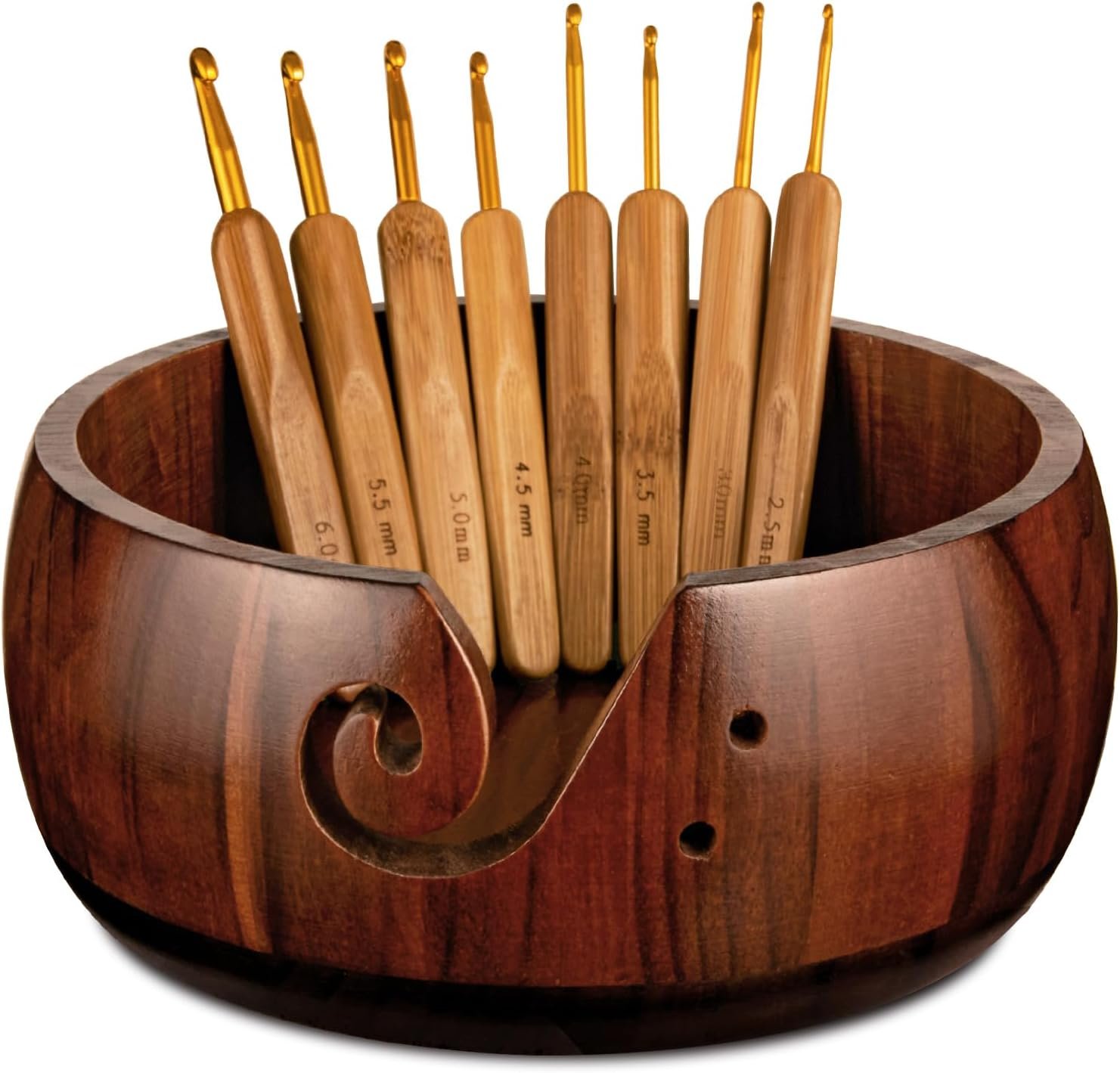 Wholesale Wooden Yarn Bowl Holder - 7.9