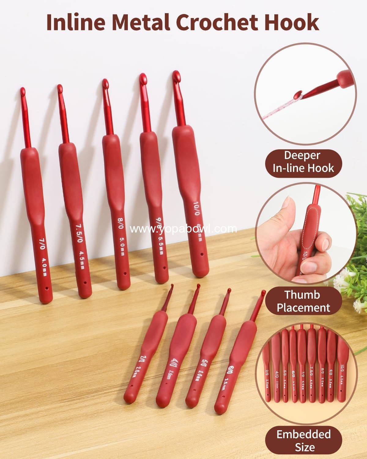 Wholesale Large Yarn Bowl Holder 8.7'' with 9 Crochet Hooks, Wooden Yarn Dispenser and Storage for Crocheters and Knitters Factory