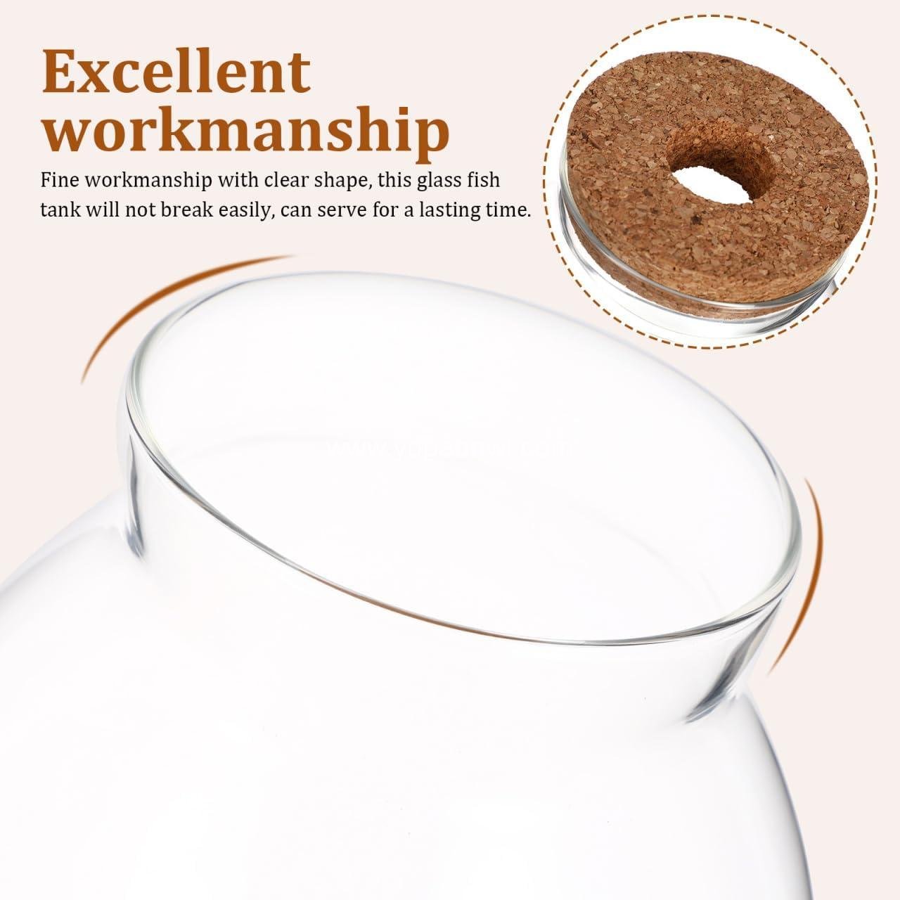 Wholesale Clear Glass Hydroponic Fish Bowl with Bamboo Cushion and Wood Lid, Small Betta Fish Plants Terrarium for Home and Office Plant Decoration - Factory Wholesale Clear Glass Hydroponic Fish Bowl with Bamboo Cushion and Wood Lid, Small Betta Fish Plants Terrarium for Home and Office Plant Decoration - Factory