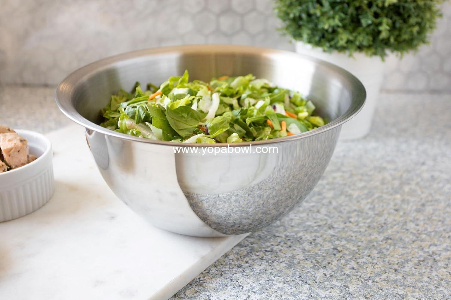 Wholesale Large Stainless Steel Mixing Bowl, 10.25 x 5.25 inches, 4.25 Quart Capacity - Factory