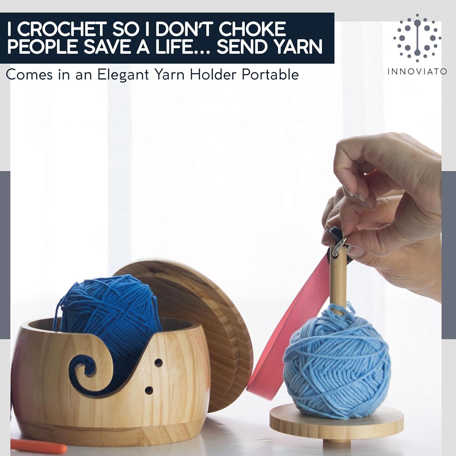 Wholesale Wooden Yarn Bowl for Knitting and Crocheting - Portable Yarn Holder and Thread Organizer Kit with Box, Factory