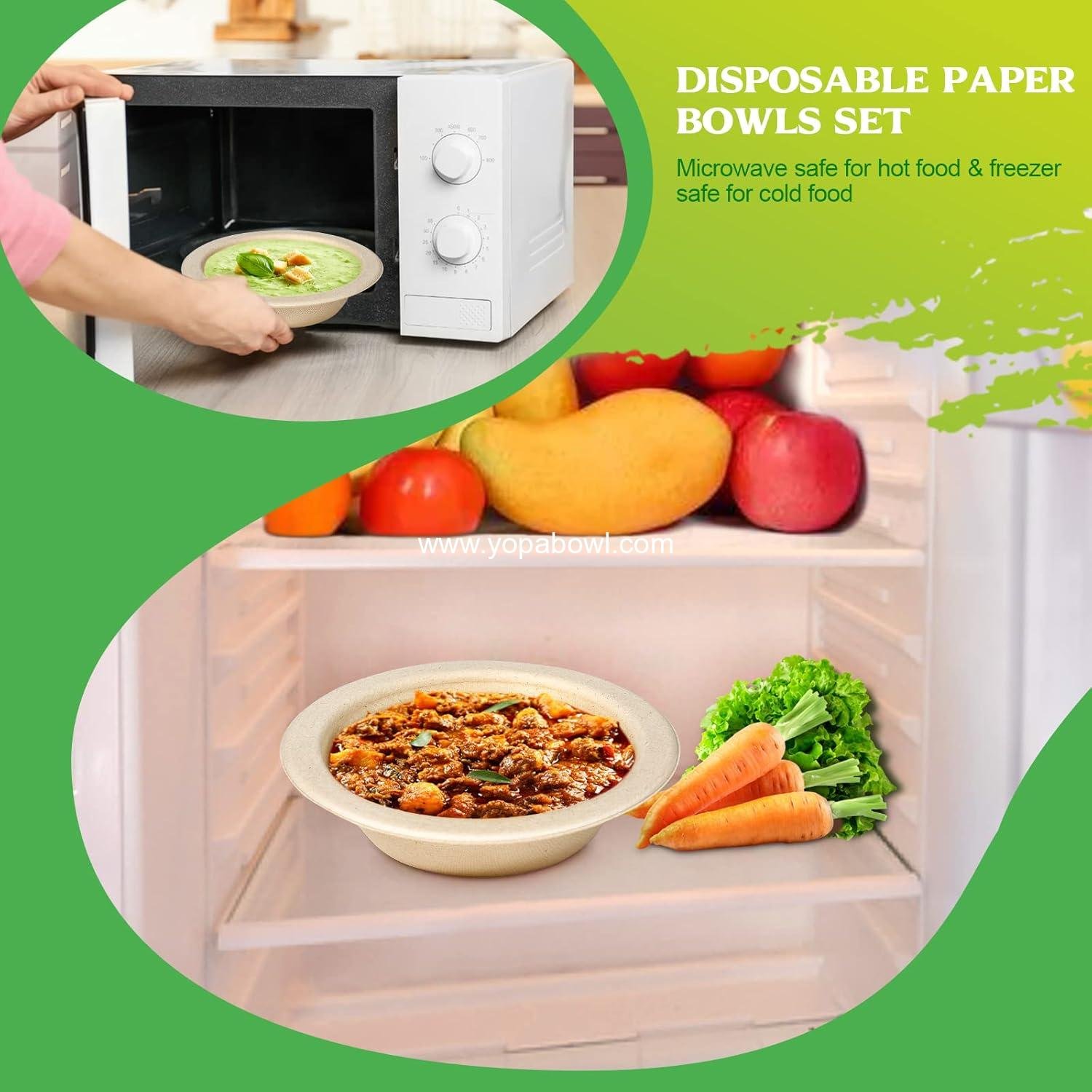 Wholesale 16oz Paper Bowls - 200 Pack Disposable, Heavy Duty, Compostable & Biodegradable, Microwavable for Soup, Salad, Ice Cream Factory Wholesale 16oz Paper Bowls - 200 Pack Disposable, Heavy Duty, Compostable & Biodegradable, Microwavable for Soup, Salad, Ice Cream Factory