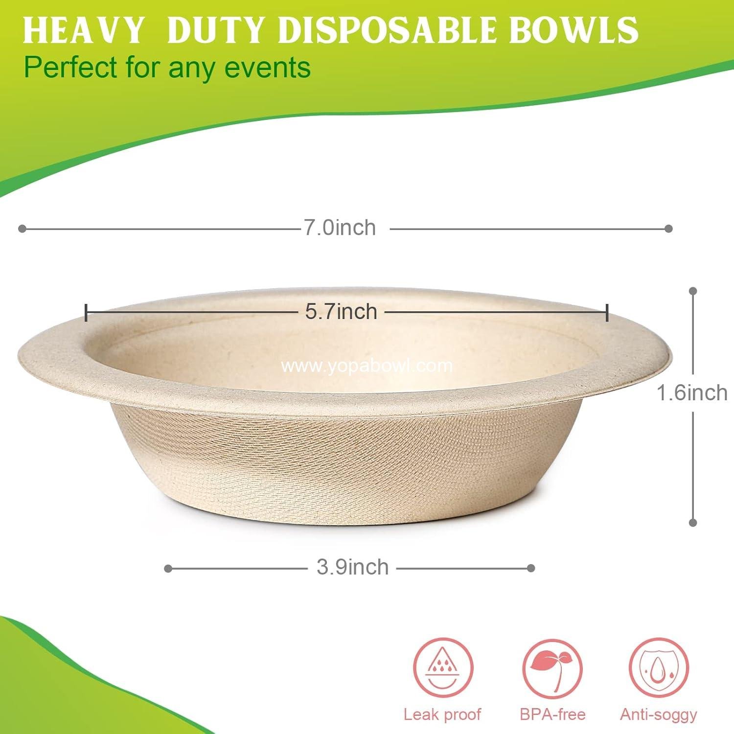 Wholesale 16oz Paper Bowls - 200 Pack Disposable, Heavy Duty, Compostable & Biodegradable, Microwavable for Soup, Salad, Ice Cream Factory Wholesale 16oz Paper Bowls - 200 Pack Disposable, Heavy Duty, Compostable & Biodegradable, Microwavable for Soup, Salad, Ice Cream Factory
