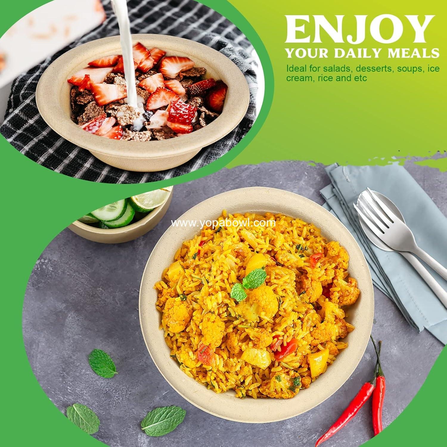 Wholesale 16oz Paper Bowls - 200 Pack Disposable, Heavy Duty, Compostable & Biodegradable, Microwavable for Soup, Salad, Ice Cream Factory Wholesale 16oz Paper Bowls - 200 Pack Disposable, Heavy Duty, Compostable & Biodegradable, Microwavable for Soup, Salad, Ice Cream Factory