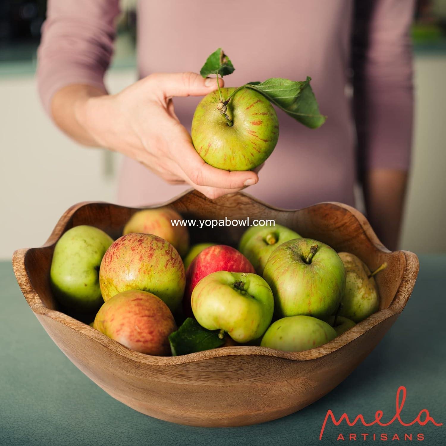 Wholesale Scalloped Decorative Wooden Bowl | 12-Inch Mango Wood Fruit & Serving Bowl | Natural Grain Finish for Kitchen Counter | Snacks Desserts Bread | Handcrafted Home Decor Factory Wholesale Scalloped Decorative Wooden Bowl | 12-Inch Mango Wood Fruit & Serving Bowl | Natural Grain Finish for Kitchen Counter | Snacks Desserts Bread | Handcrafted Home Decor Factory