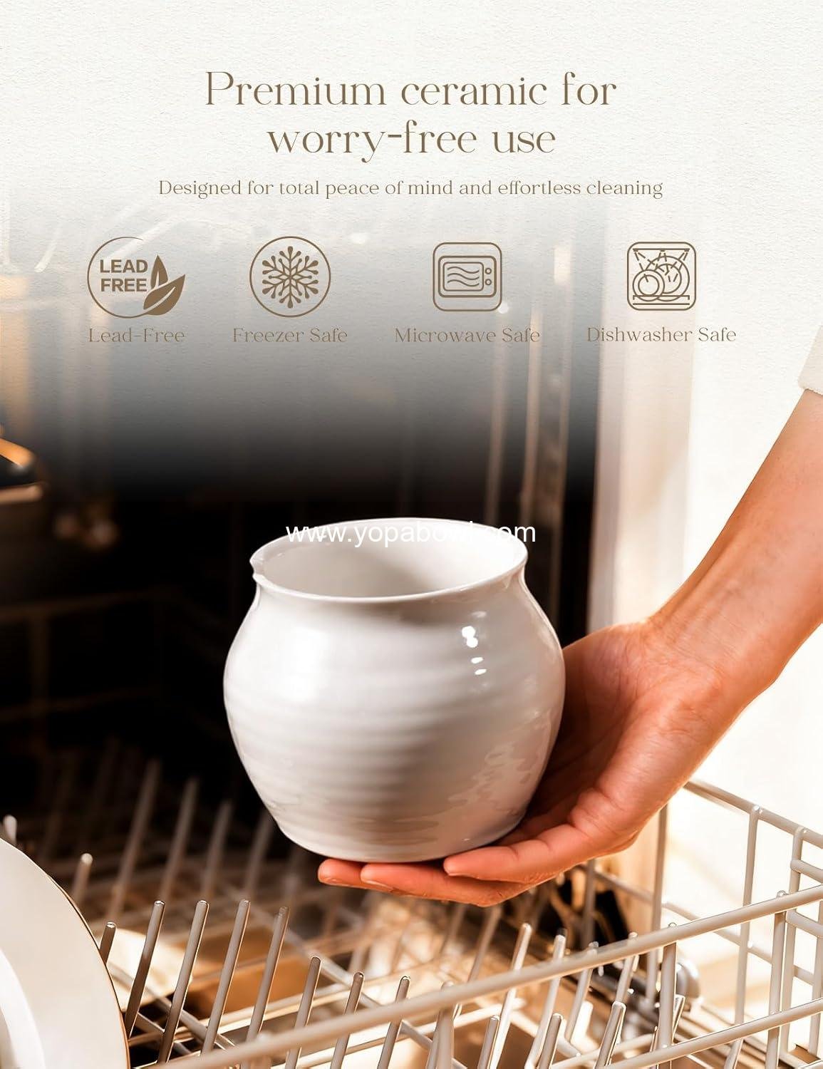 Wholesale 13oz Sugar Bowl with Lid and Spoon - Ceramic Sugar Jar with Bamboo Lid for Coffee Bar Countertop Kitchen Decor - Factory