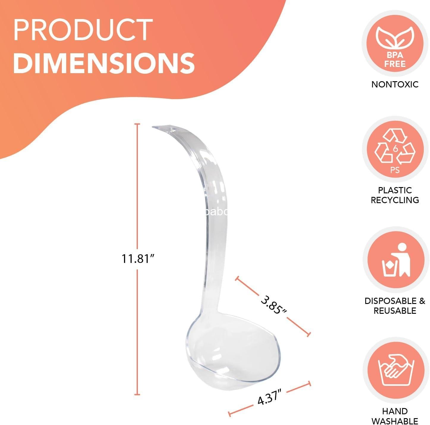 Wholesale Hard Plastic 5-Ounce Punch Bowl and Serving Ladle, 1 Count Clear Factory