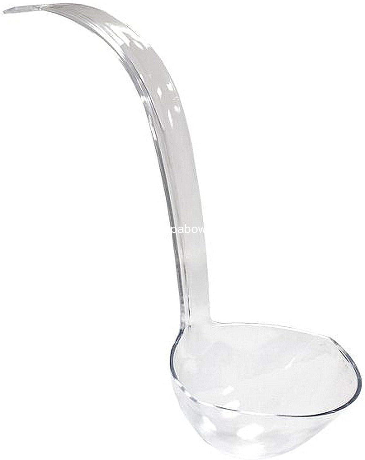 Party Essentials Hard Plastic 5-Ounce Punch Bowl/Serving Ladle, 1-Count, Clear