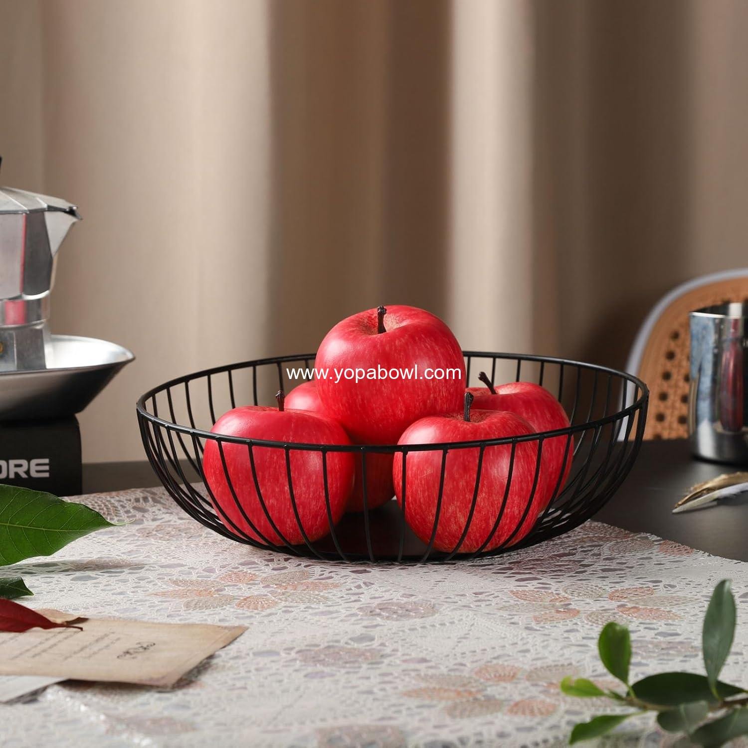 Wholesale Black Wire Fruit Basket - Kitchen Metal Fruit Bowl Stand for Counters (Exposure) - Factory Wholesale Black Wire Fruit Basket - Kitchen Metal Fruit Bowl Stand for Counters (Exposure) - Factory