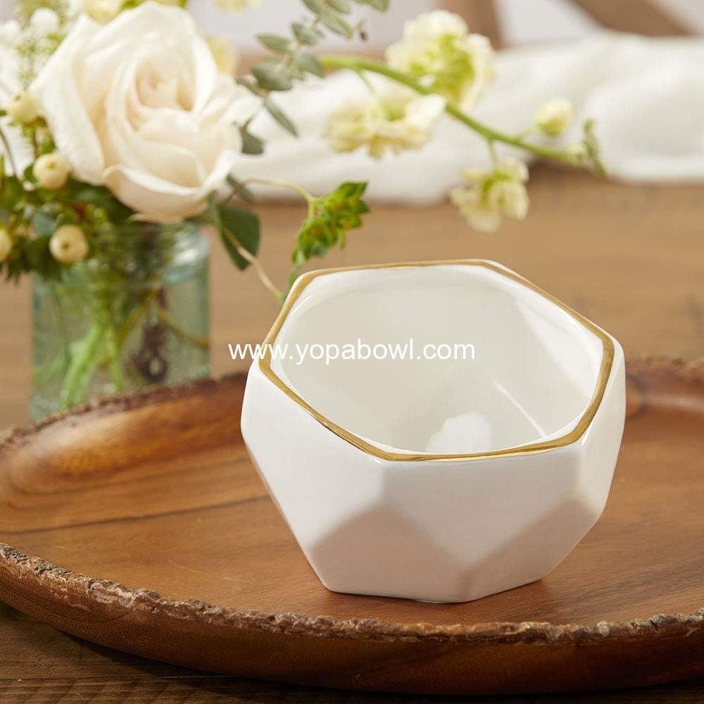 Wholesale Geometric Ceramic Planters Decorative Bowls, Small & Medium Set of 2, White Factory Wholesale Geometric Ceramic Planters Decorative Bowls, Small & Medium Set of 2, White Factory