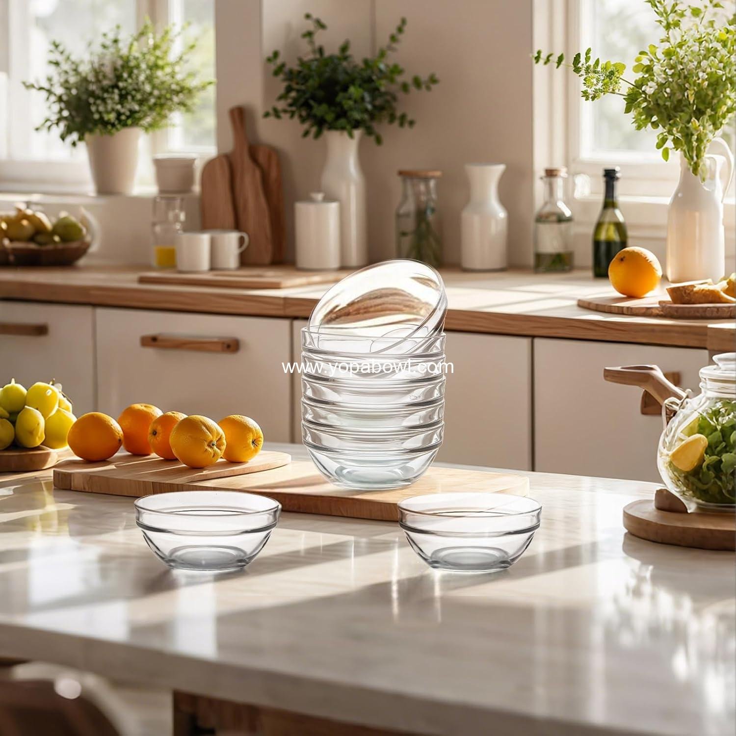 Wholesale 3.5in 4oz Small Glass Bowls, Mini Ramekins, Stackable Condiment Containers for Prep, Dips, Nuts, Snacks, Meal Prep, and Desserts Factory