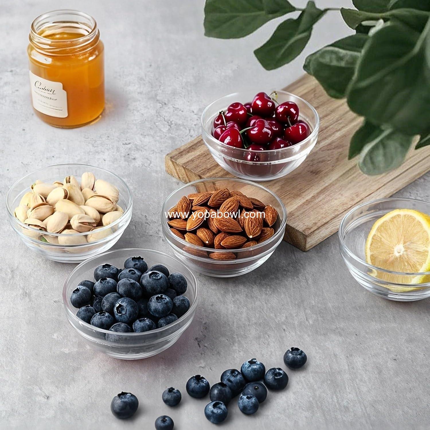 Wholesale 3.5in 4oz Small Glass Bowls, Mini Ramekins, Stackable Condiment Containers for Prep, Dips, Nuts, Snacks, Meal Prep, and Desserts Factory