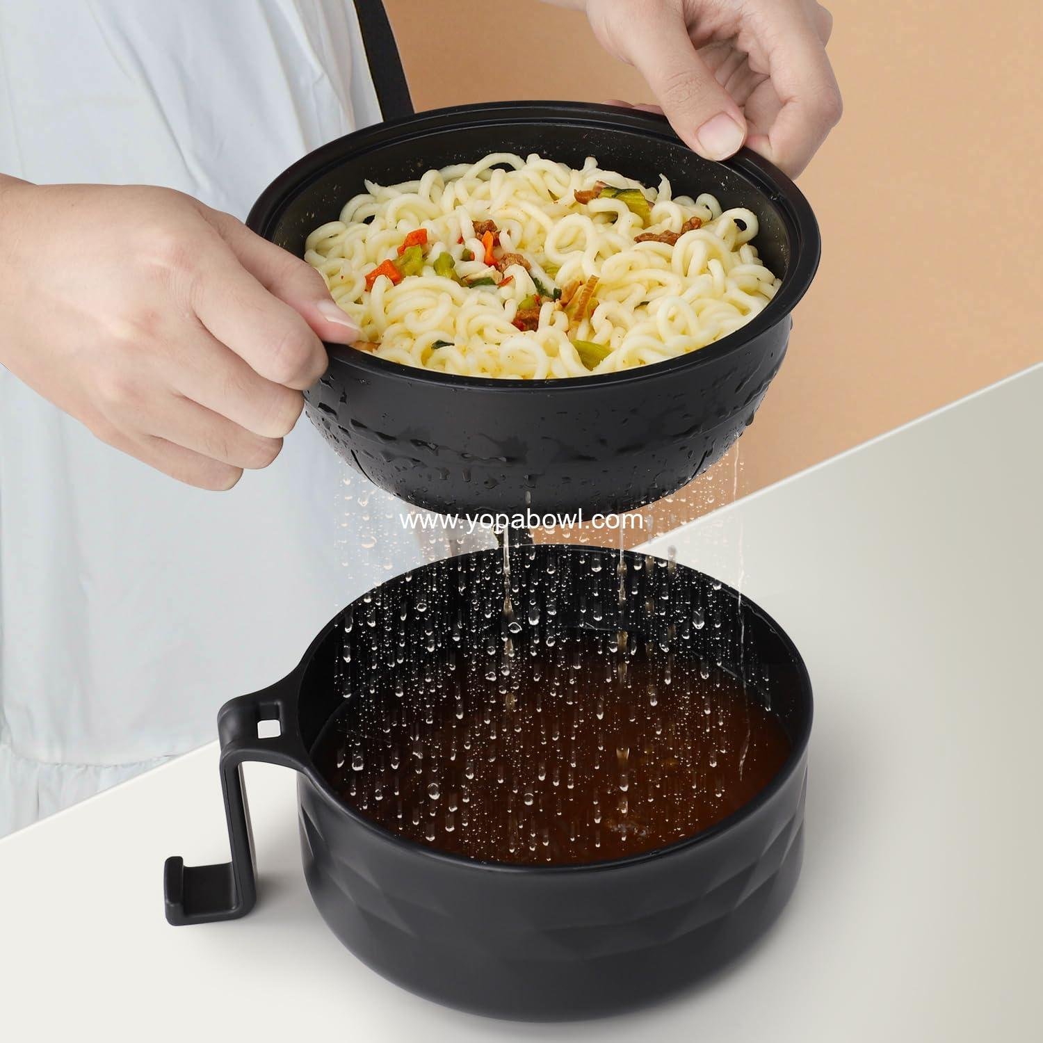 Wholesale Ramen Bowl Set 33 oz with Cooker, Bowls, Chopsticks, and Spoon - Microwave Pasta Cooker for College Dorm Essentials (Black) Factory Wholesale Ramen Bowl Set 33 oz with Cooker, Bowls, Chopsticks, and Spoon - Microwave Pasta Cooker for College Dorm Essentials (Black) Factory