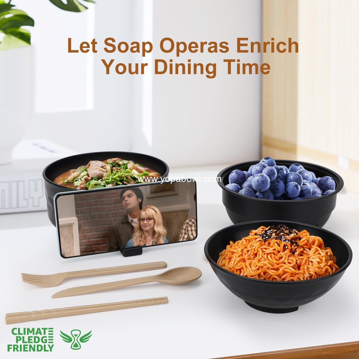 Wholesale Ramen Bowl Set 33 oz with Cooker, Bowls, Chopsticks, and Spoon - Microwave Pasta Cooker for College Dorm Essentials (Black) Factory Wholesale Ramen Bowl Set 33 oz with Cooker, Bowls, Chopsticks, and Spoon - Microwave Pasta Cooker for College Dorm Essentials (Black) Factory