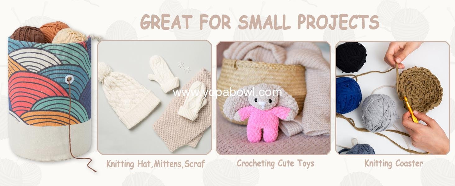 Wholesale Portable Yarn Bag for Knitting and Crochet Projects, Medium Butterfly Yarn Storage Organizer for Skein Ball and Short Needles - Manufacturer