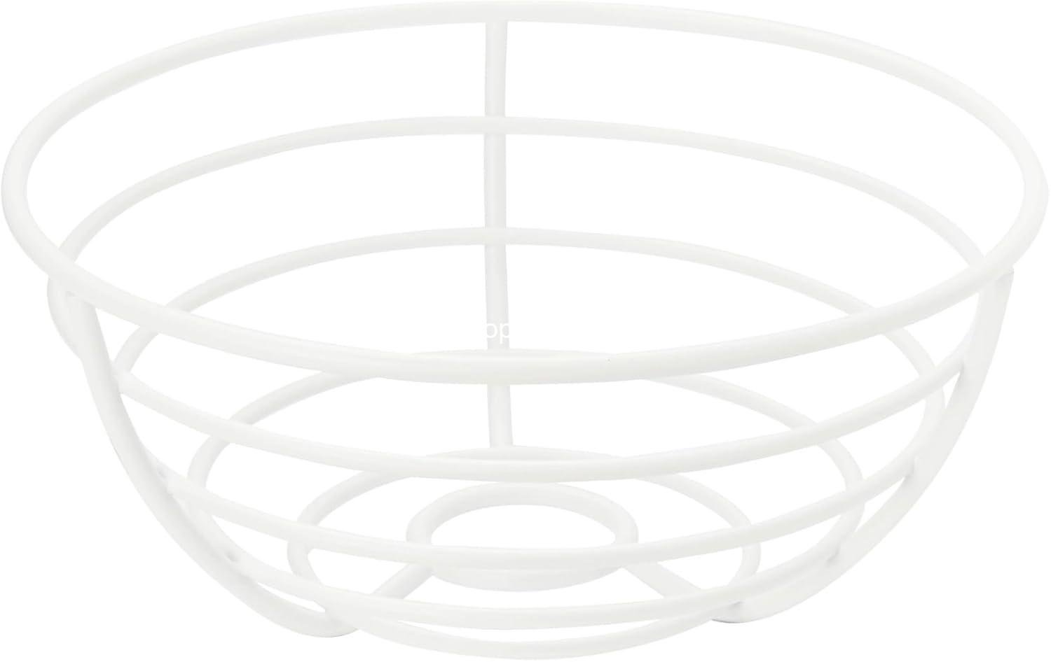 Spectrum Euro Kitchen Countertop Wire Fruit Bowl - Basket for Fruits, Vegetables, Breads, Pastries, Matte white