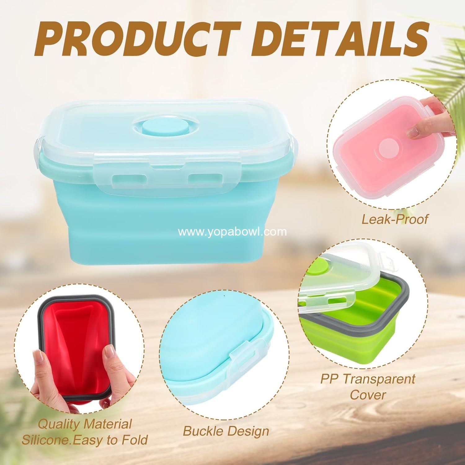 Wholesale 4 Pcs Collapsible Silicone Camping Bowls with Lids, 12 oz Expandable Food Storage Containers, Portable Folding for Salad Travel, Heat Resistant Factory