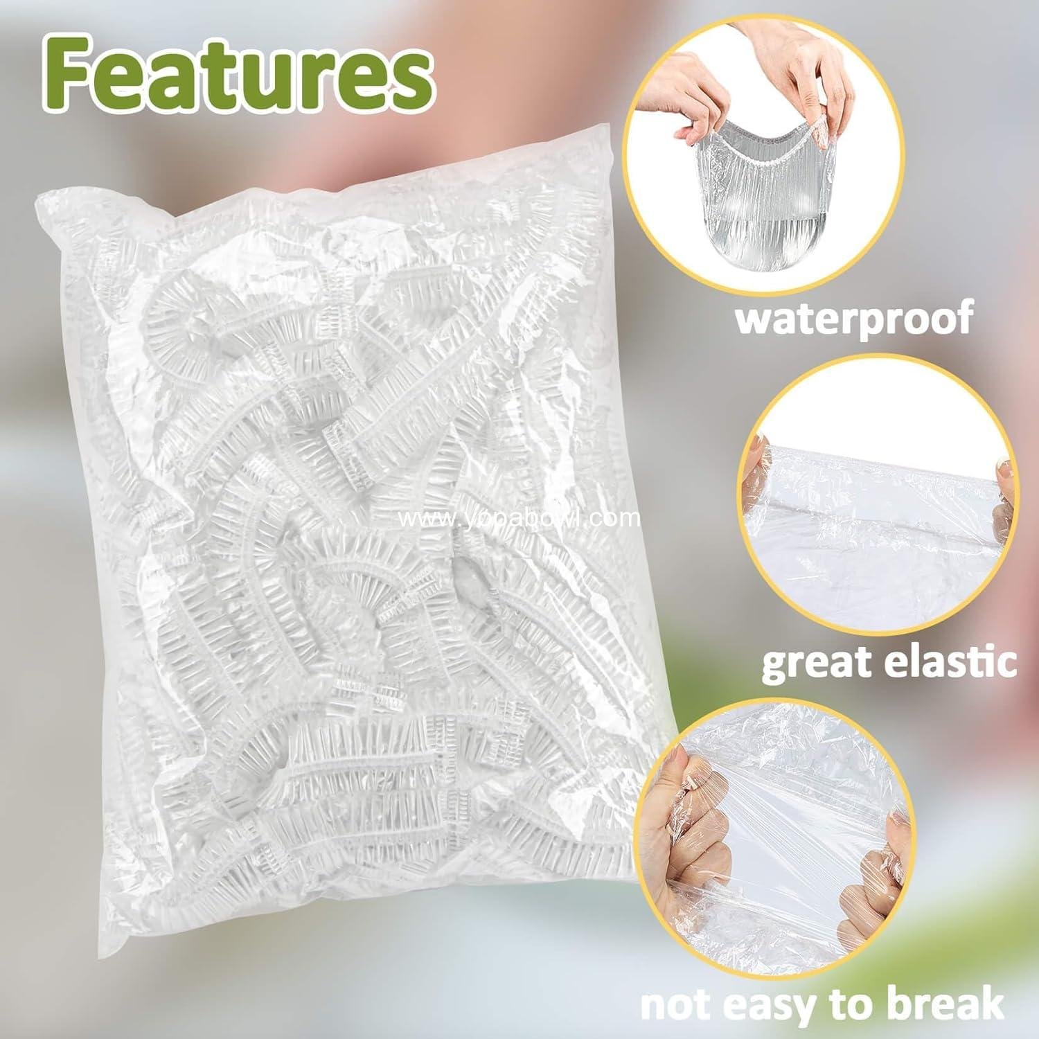 Wholesale Elastic Bowl Covers for Bread Proofing - 200 Medium Reusable Plastic Wraps for Sourdough Baking and Food Fresh Keeping - Shower Cap for Hair Deep Conditioning Factory