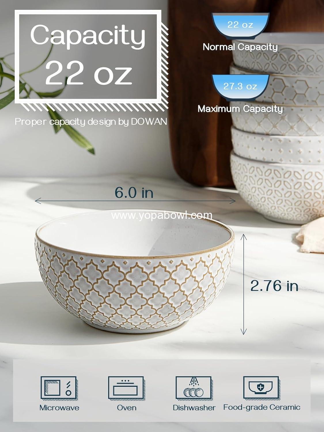 Wholesale 26 OZ Soup Bowls Set of 6, 6