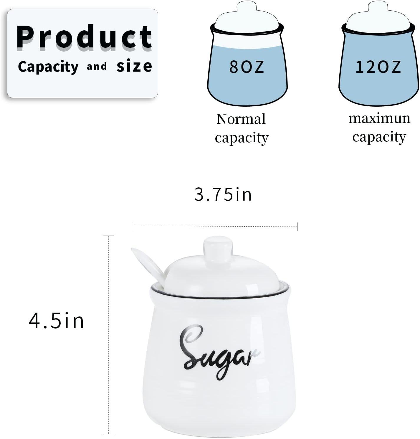 Wholesale Porcelain Sugar Bowl with Lid and Spoon, 12oz, Easy to Clean, White Factory Wholesale Porcelain Sugar Bowl with Lid and Spoon, 12oz, Easy to Clean, White Factory