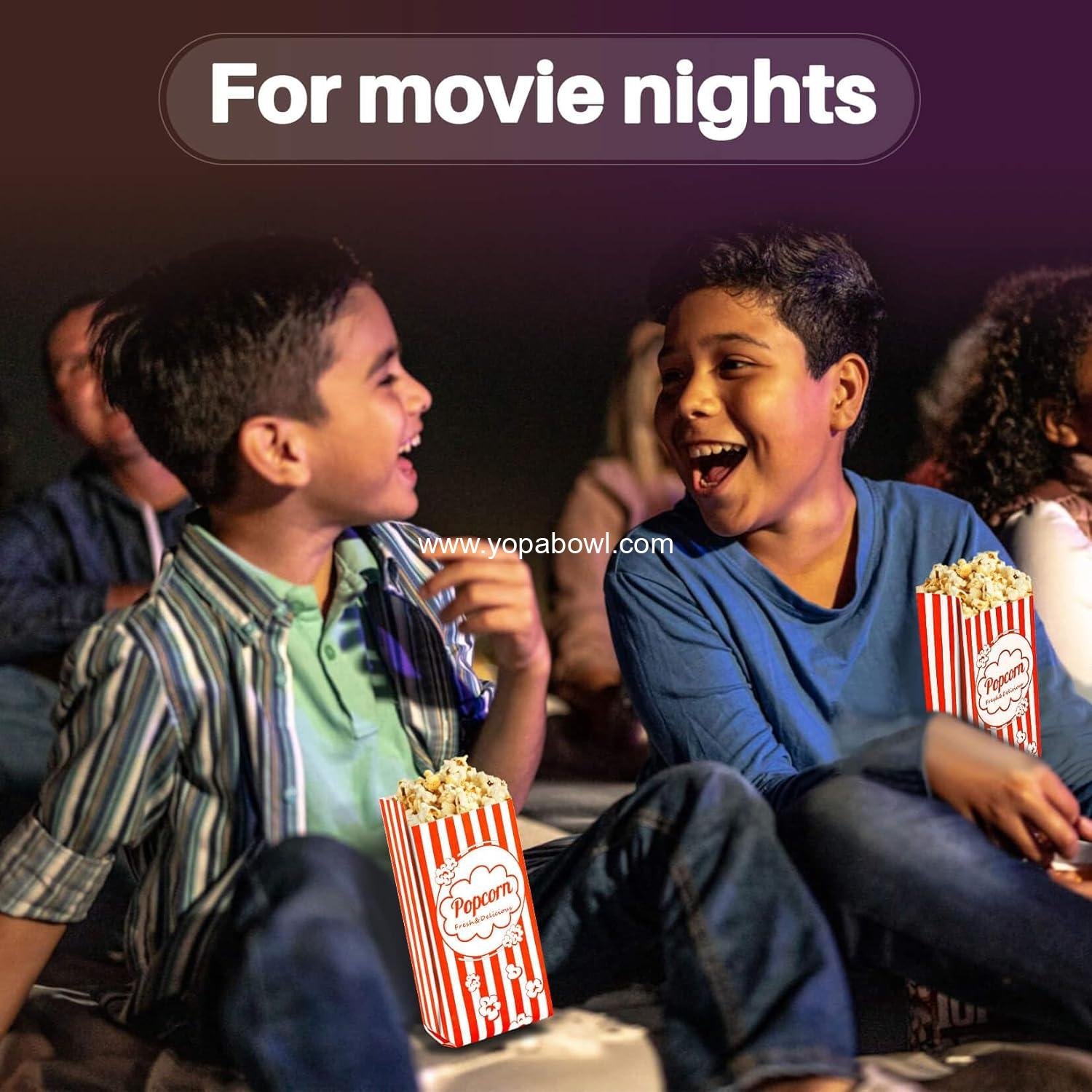 Wholesale 100 Disposable Paper Popcorn Bags - Individual Servings for Parties, Carnivals, Halloween, and Christmas Gift Favors - Movie Night Supplies - Factory