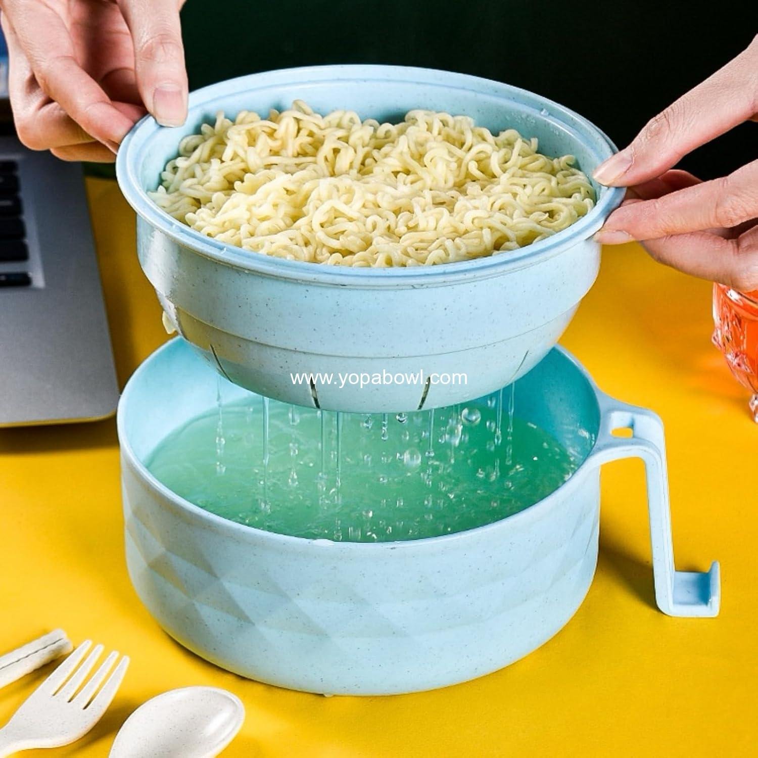 Wholesale Microwave Ramen Bowl - Microwave Ramen Cooker with Lid for Instant Noodles, Soup, Pasta, Rice, Cereal, and Salad - Kitchen Essential for College Dorms -  Set of Plates & Bowls - OEM Factory