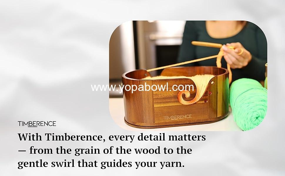 Wholesale Oval Wooden Yarn Bowl – Premium Smooth Finish with Swirl Feed and Hook Holes – Anti-Slip Knitting and Crochet Yarn Holder Factory