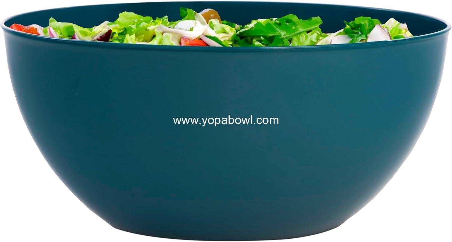 OEM Durable Plastic Salad Serving Bowls 10-inch | Set of 4 in Coastal Colors | Reusable, BPA-free | 135 oz. Capacity | Factory
