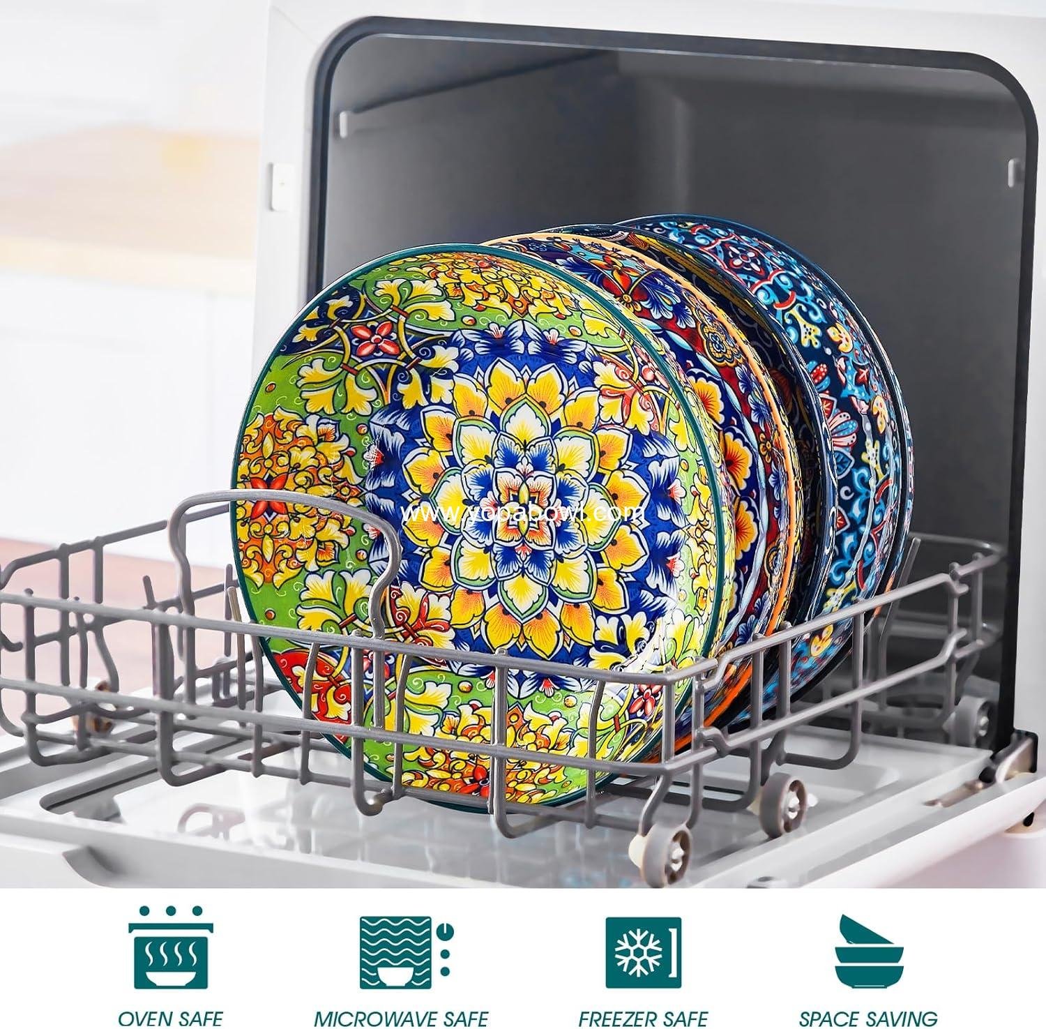 Wholesale 42 oz Ceramic Pasta Bowls, Set of 4 Colorful Large Serving Bowls, Dishwasher & Microwave Safe Soup Bowls, Pasta Plates Factory