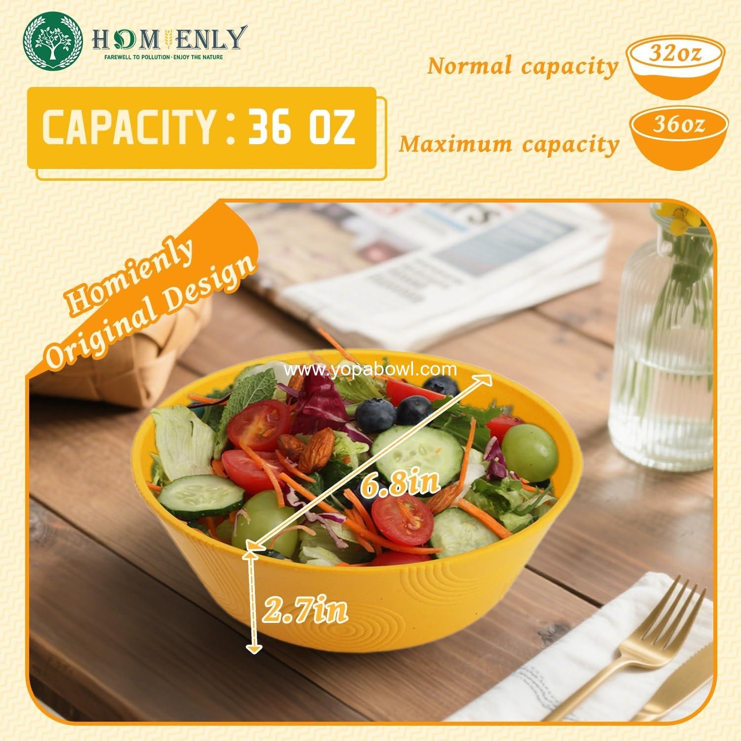 Wholesale Unbreakable Cereal Bowls - 36oz Wheat Straw Textured Plastic Bowls, Microwave and Dishwasher Safe, Ideal for Soup, Popcorn, Ramen, Salad, Multi-Color, 6 PCS - Factory Wholesale Unbreakable Cereal Bowls - 36oz Wheat Straw Textured Plastic Bowls, Microwave and Dishwasher Safe, Ideal for Soup, Popcorn, Ramen, Salad, Multi-Color, 6 PCS - Factory