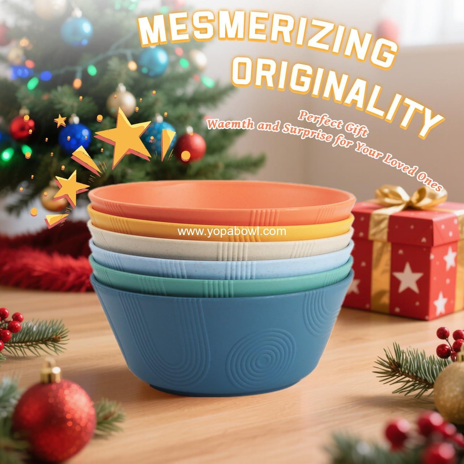 Wholesale Unbreakable Cereal Bowls - 36oz Wheat Straw Textured Plastic Bowls, Microwave and Dishwasher Safe, Ideal for Soup, Popcorn, Ramen, Salad, Multi-Color, 6 PCS - Factory Wholesale Unbreakable Cereal Bowls - 36oz Wheat Straw Textured Plastic Bowls, Microwave and Dishwasher Safe, Ideal for Soup, Popcorn, Ramen, Salad, Multi-Color, 6 PCS - Factory