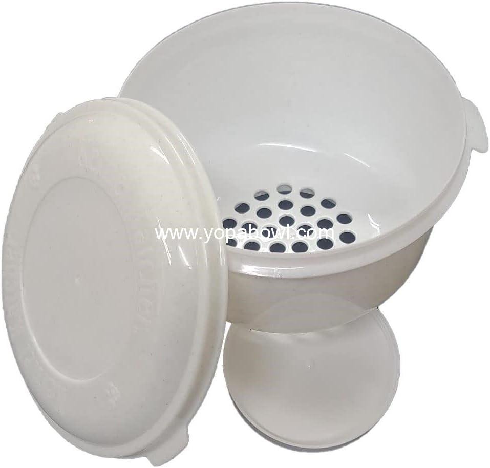 Wholesale Popcorn Bowl Set - Large Reusable Kernel Katcher with Lid, Sifter Shaker, and Separator, Dishwasher Safe, Made from Recycled Plastic with Handle (White Granite) Factory