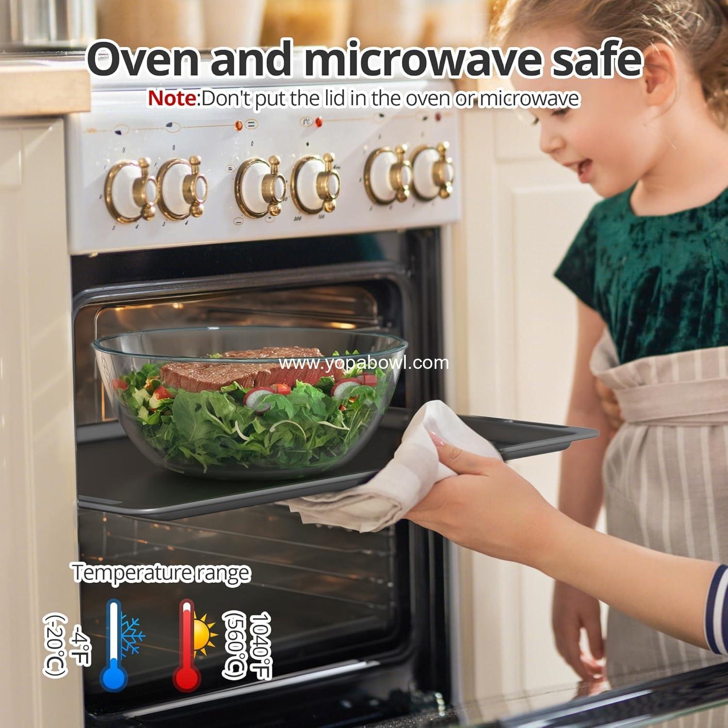 Wholesale 4.7 Qt Extra Large Clear Glass Mixing Bowls – Ideal for Salad, Cooking, and Bread Storage – Manufacturer