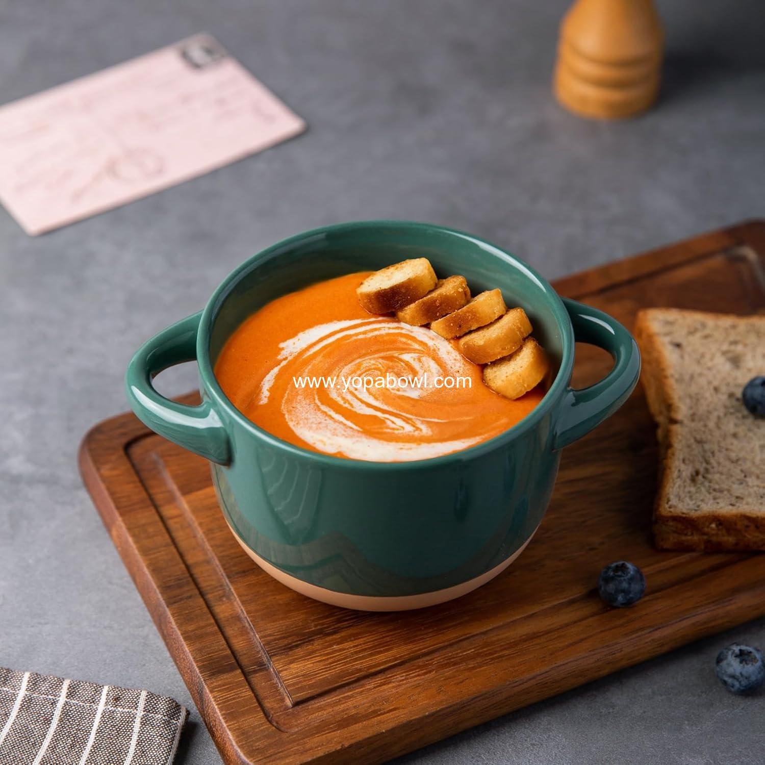 Wholesale 24 Ounce Soup Bowls with Large Handles and Lids, Set of 4 Colorful Stoneware Bowls for Soup, Cereal, Stew, Noodles, Microwave & Dishwasher Safe, Factory Wholesale 24 Ounce Soup Bowls with Large Handles and Lids, Set of 4 Colorful Stoneware Bowls for Soup, Cereal, Stew, Noodles, Microwave & Dishwasher Safe, Factory