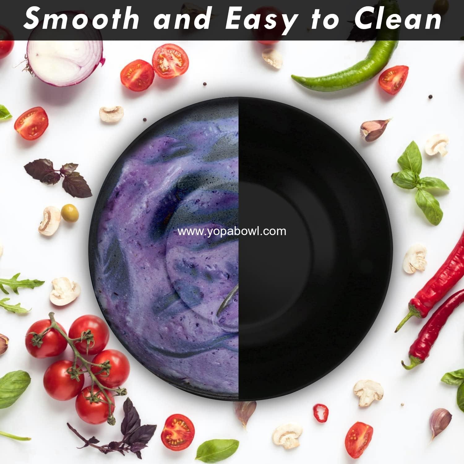 Wholesale Large Salad Bowl Set with Lid and Servers, Bamboo Salad Bowl with 4 Small Serving Bowls, 9.8-Inch Solid Kitchen Bowl for Fruits, Vegetables, and Pasta (Black) Factory