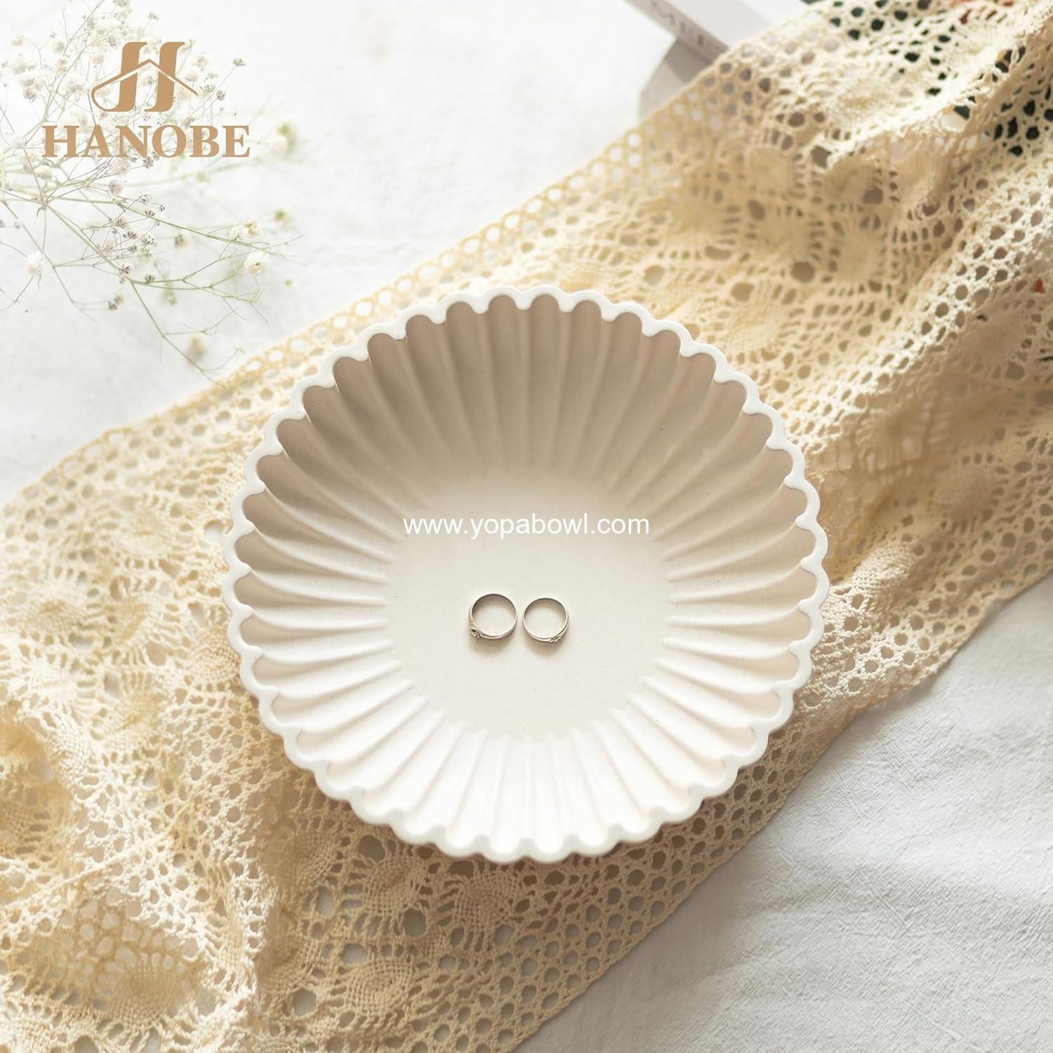 Wholesale Decorative Centerpiece Bowl: Large Scalloped Fruit Bowl for Home Dining Kitchen Counter, Ruffle Key Tray for Living Entryway Coffee Table, Factory