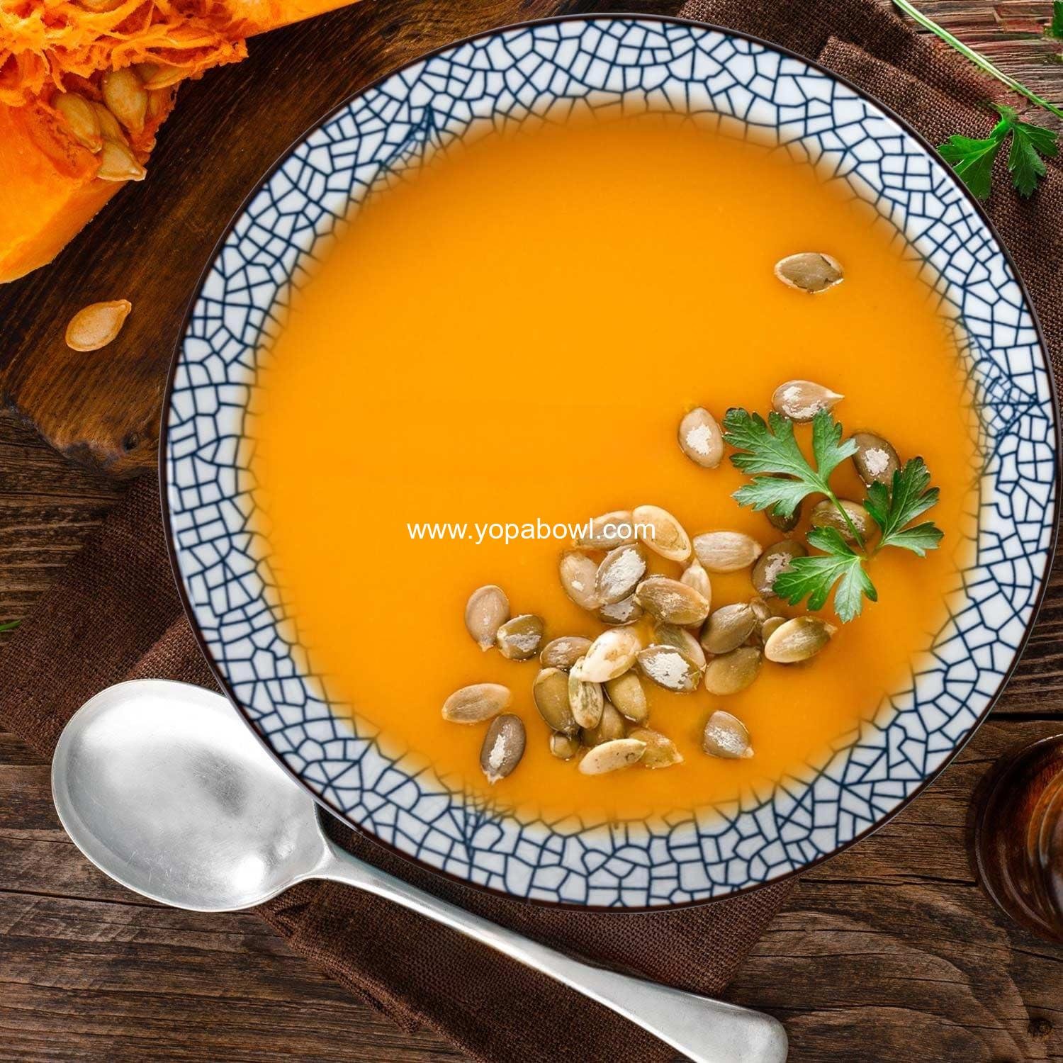 Wholesale 38 oz Ramen Bowls Set of 4, Large 8 Inch Ceramic Soup Bowls in Blue and White Mixing Pattern - Factory