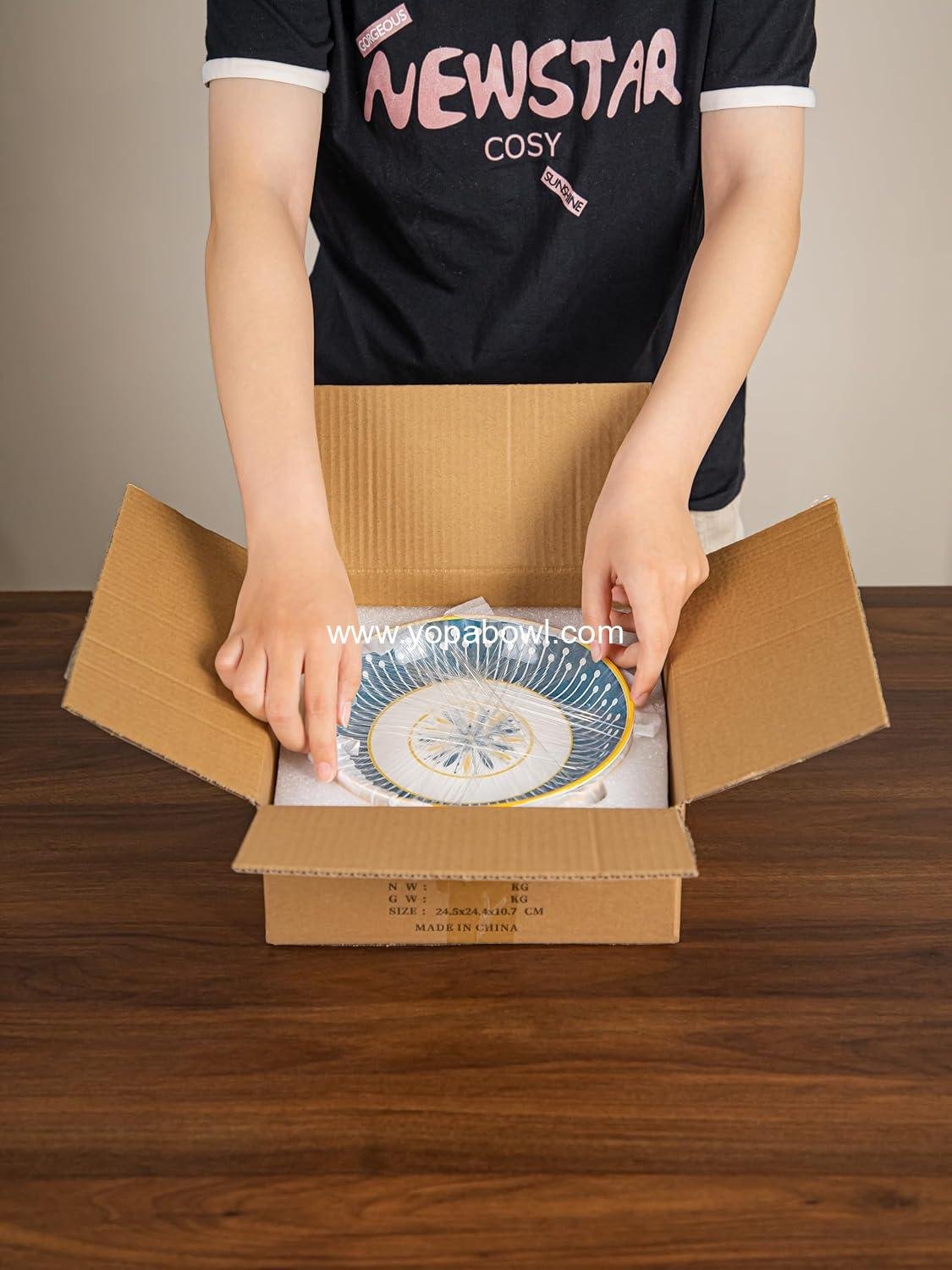 Wholesale 24 Oz Ceramic Pasta Bowls Set of 4, 8 Inch Colorful Serving Bowls for Pasta, Salad, Oatmeal, and Fruit, Easy to Clean, Dishwasher & Microwave Safe, Scratch-Resistant, Lead-Free Factory