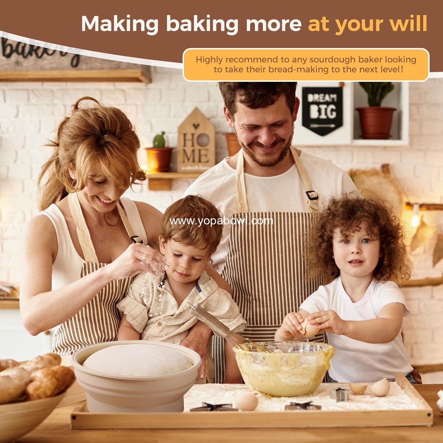 Wholesale Heating Sourdough Bread Proofing Basket Set with Electric Thermostatic Silicone Batter Bowl, 9 Inch Round Foldable Proofing Bowl, Banneton Baking Supplies, Factory Wholesale Heating Sourdough Bread Proofing Basket Set with Electric Thermostatic Silicone Batter Bowl, 9 Inch Round Foldable Proofing Bowl, Banneton Baking Supplies, Factory