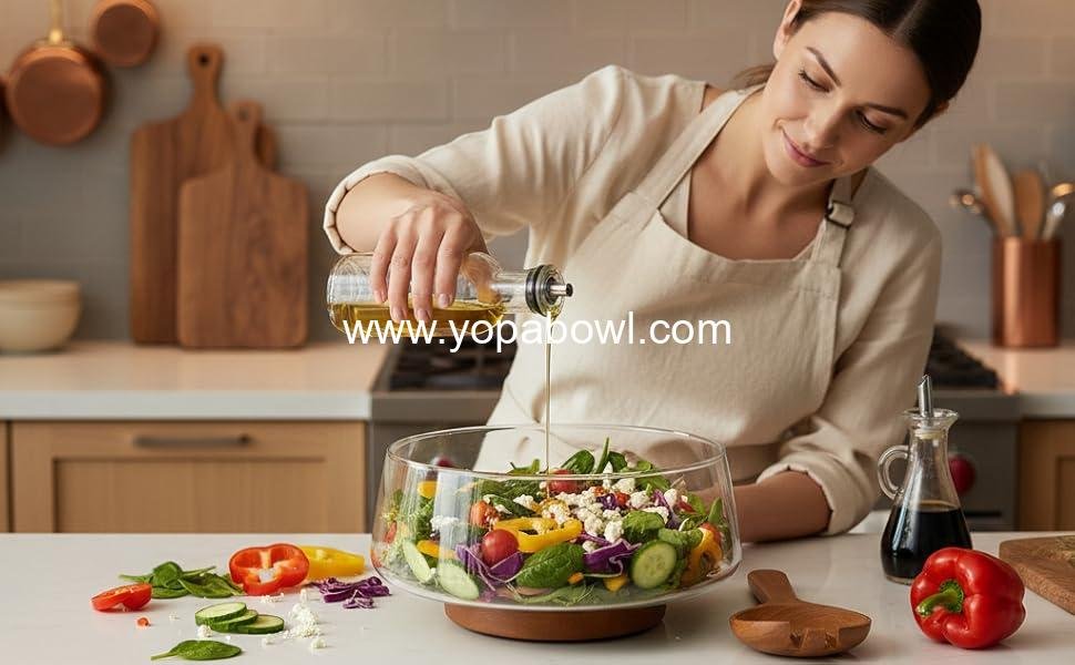 Wholesale Large Glass Salad Bowl Set with Acacia Wood Base & Servers – Elegant Modern Serveware for Salads, Pasta, Fruit & Snacks – Easy-Clean Solution for Hosting & Housewarming Gifts - Factory Wholesale Large Glass Salad Bowl Set with Acacia Wood Base & Servers – Elegant Modern Serveware for Salads, Pasta, Fruit & Snacks – Easy-Clean Solution for Hosting & Housewarming Gifts - Factory