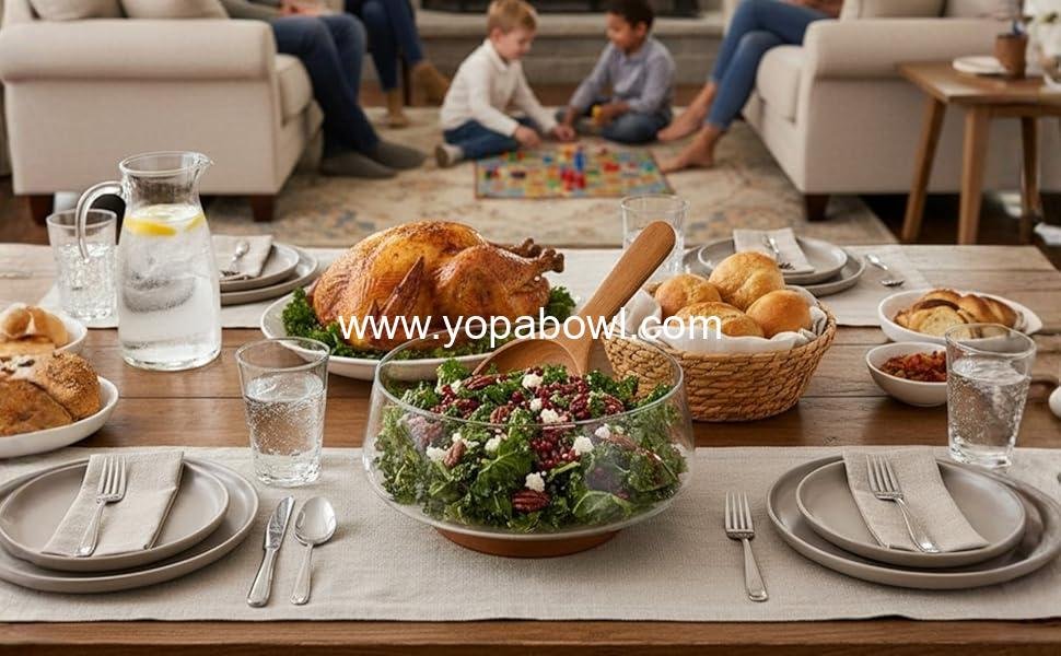 Wholesale Large Glass Salad Bowl Set with Acacia Wood Base & Servers – Elegant Modern Serveware for Salads, Pasta, Fruit & Snacks – Easy-Clean Solution for Hosting & Housewarming Gifts - Factory Wholesale Large Glass Salad Bowl Set with Acacia Wood Base & Servers – Elegant Modern Serveware for Salads, Pasta, Fruit & Snacks – Easy-Clean Solution for Hosting & Housewarming Gifts - Factory