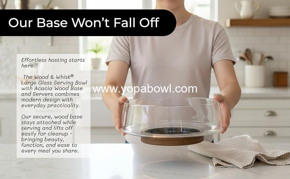 Wholesale Large Glass Salad Bowl Set with Acacia Wood Base & Servers – Elegant Modern Serveware for Salads, Pasta, Fruit & Snacks – Easy-Clean Solution for Hosting & Housewarming Gifts - Factory Wholesale Large Glass Salad Bowl Set with Acacia Wood Base & Servers – Elegant Modern Serveware for Salads, Pasta, Fruit & Snacks – Easy-Clean Solution for Hosting & Housewarming Gifts - Factory