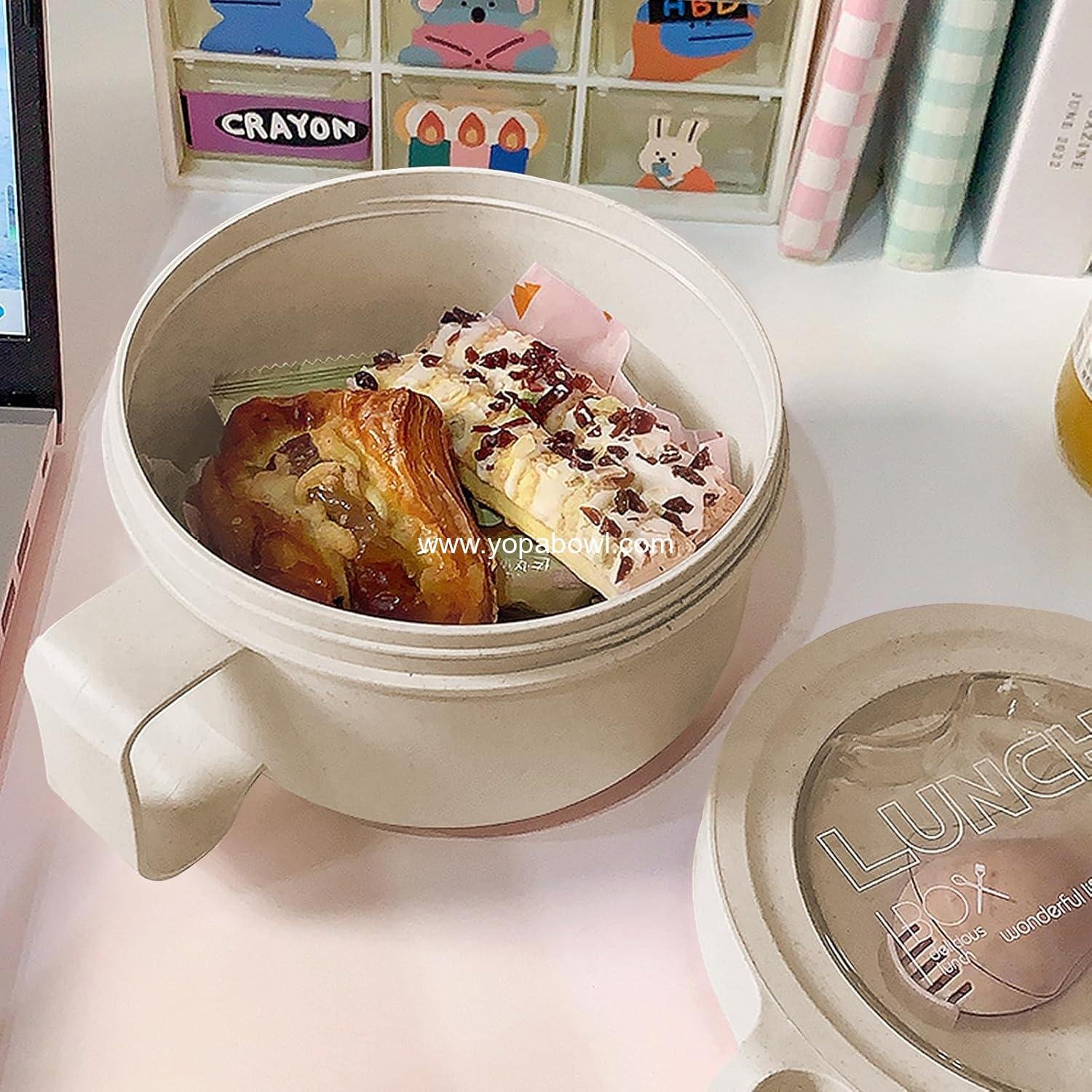 Wholesale Microwave Soup Mugs with Lids, 28.7oz Ramen Bowl with Improved Easy-Grip Design for On-the-Go – Perfect for Soup, Rice, Cereal & More – BPA-Free (Beige) Factory