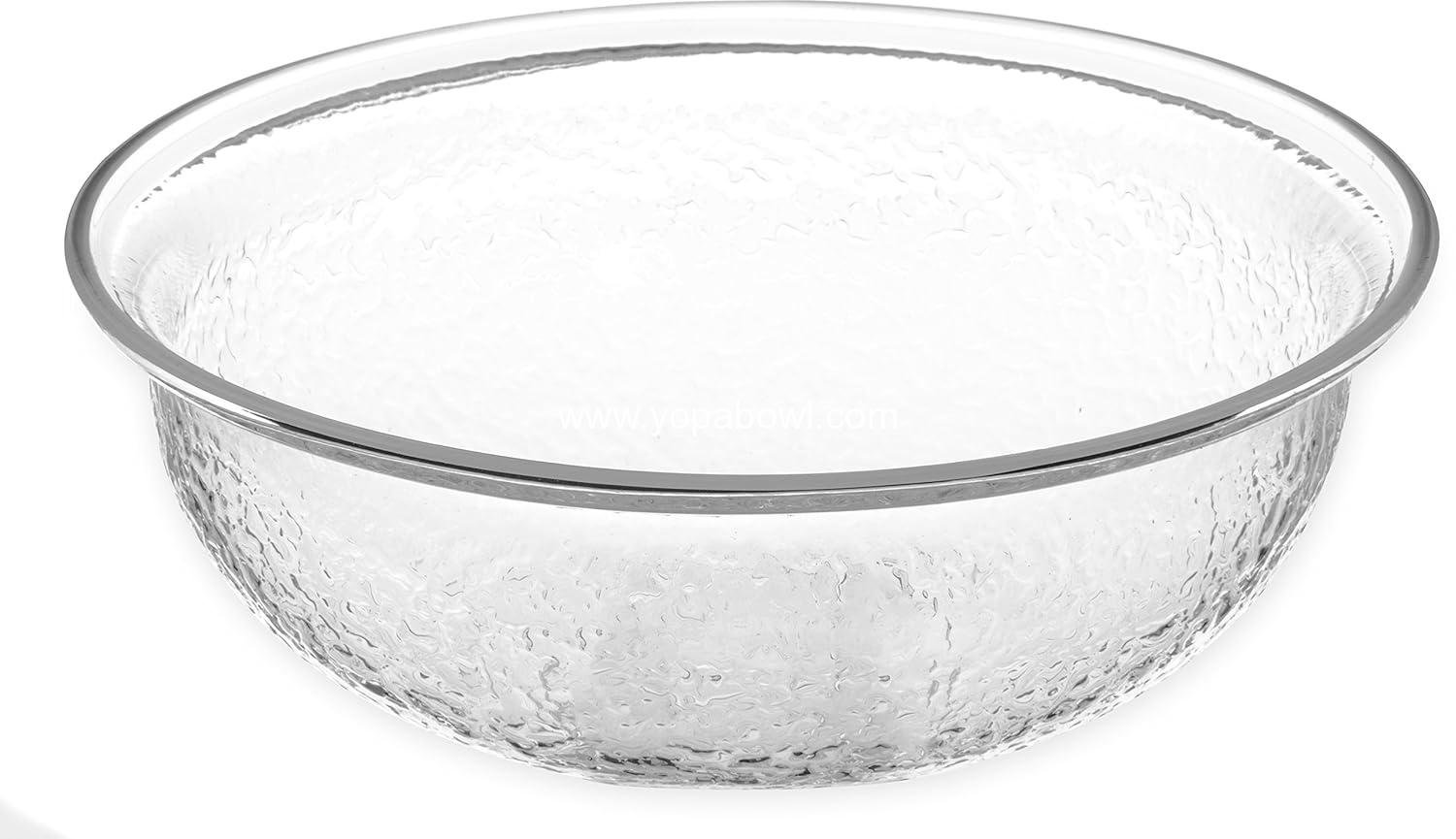 Carlisle FoodService Products CFS SB6807 BPA-Free Round Pebbled Fruit Serving Bowl, 1.4 Quart, Clear