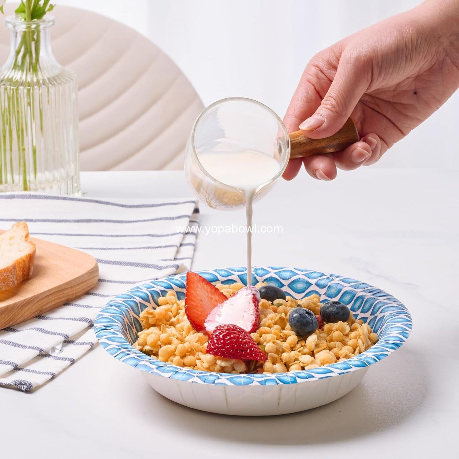 Wholesale 20 Oz Disposable Paper Bowls, 180 Count Soak Proof Large Bowls for Breakfast, Lunch, and Dinner - Factory